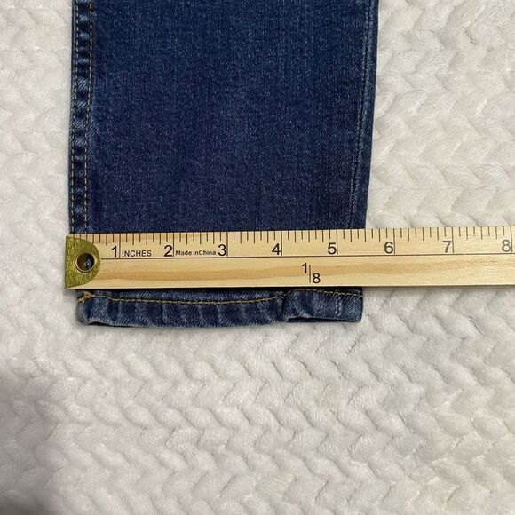RE/DONE Originals High Rise Ankle Crop Jeans in Midnight Blue Size 26 - Picture 6 of 11